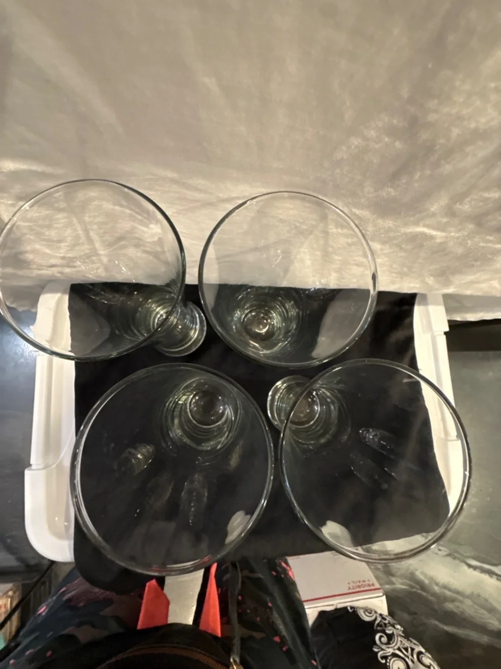 Vintage Circle, Art of Glass/Pasabahce clear Pilsner glasses set of four